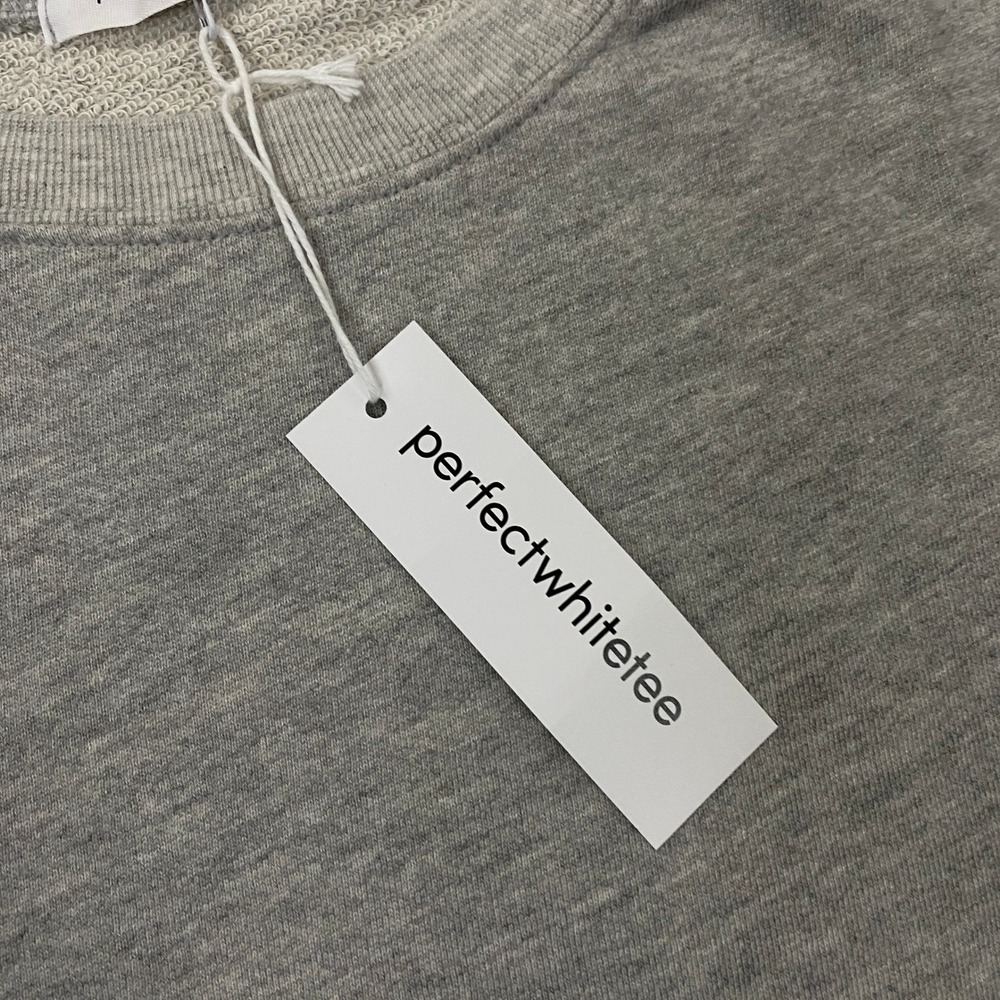 Perfectwhitetee Sweatshirt Womens XS Heather Gray French Terry Soft Lounge USA - Picture 2 of 9